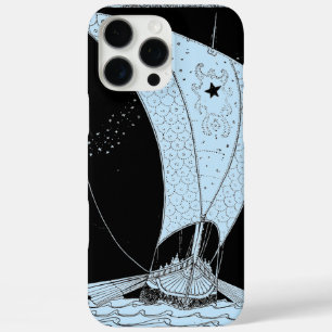 iPhone 16 Pro Max Case Viking Ocean Sailboat Blue