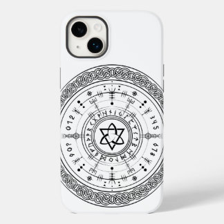 Coque Pour iPhone 14 Plus Viking Pagan Asatru Runic Compass, Runes Vegvisir