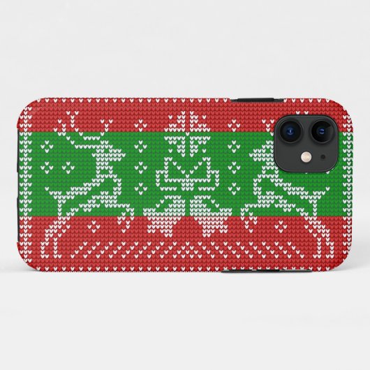 Coques Case-Mate iPhone Vilain chandail cloches Xmas rennes crochet (Dos (Horizontal))