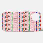 Coques Case-Mate iPhone Vilain Noël Dabing Père Noël Sur Rouge (Verso (horizontal))