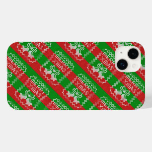 Coque Pour iPhone 14 Plus Vilain pull motif sonnettes Joyeux fils Xmas