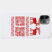 Coques Case-Mate iPhone Vilain Sweater QR Code Bonne année! (Dos (Horizontal))