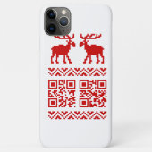 Coques Case-Mate iPhone Vilain Sweater QR Code Bonne année! (Dos)