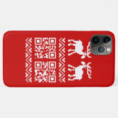 Coques Case-Mate iPhone Vilain Sweater QR Code Bonne année! (Dos (Horizontal))