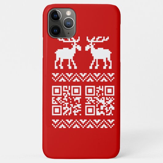 Coques Case-Mate iPhone Vilain Sweater QR Code Bonne année! (Dos)