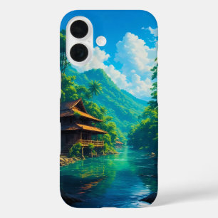Coques iPhone 16 Village dans l'étreinte de la nature