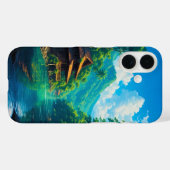 Coques Case-Mate iPhone Village dans l'étreinte de la nature (Verso (horizontal))