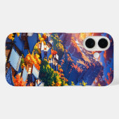 Coques Case-Mate iPhone Village de montagne d'automne (Verso (horizontal))
