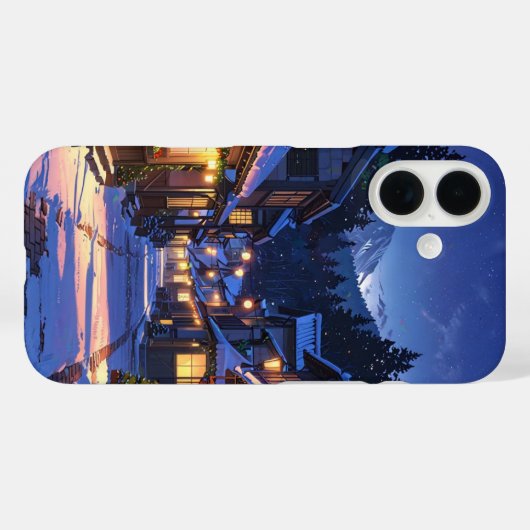 Coques Case-Mate iPhone Village d'hiver (Verso (horizontal))
