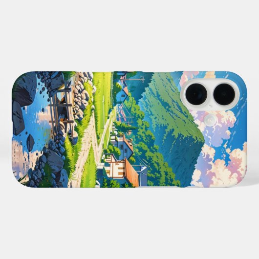 Coques Case-Mate iPhone Village paisible (Verso (horizontal))