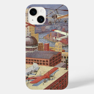 Coque Pour iPhone 14 Ville de science-fiction vintage, punk à vapeur vi