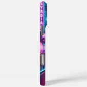 Coques Case-Mate iPhone ville futuriste de néon (Verso / Droite)