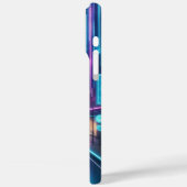 Coques Case-Mate iPhone ville futuriste de néon (Verso / Gauche)