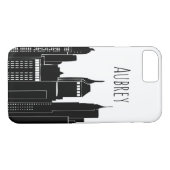 Coques Case-Mate iPhone Ville moderne Skyline & Nom (Dos (Horizontal))