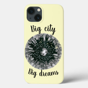Case-Mate iPhone Case Ville panoramique en noir et blanc sous la Lune