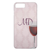 Coques Case-Mate iPhone vin et damas rose rousse (Dos)
