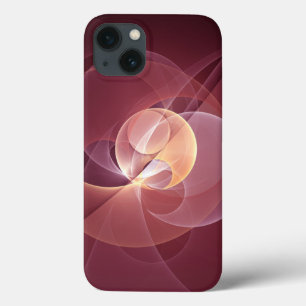 Case-Mate iPhone Case Vin moderne élégant Abstrait Art fractal rouge