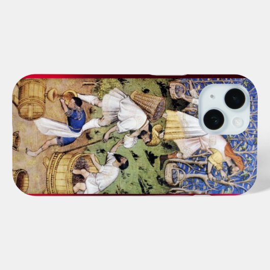 Coques Case-Mate iPhone VIN VIN VIGNOBLE, MINI médiéval (Verso (horizontal))