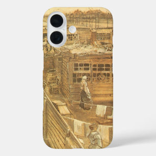 Coques iPhone 16 Vincent van Gogh - Chantier de charpentier et buan