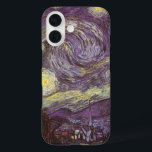 Coques iPhone 16 Vincent van Gogh - Nuit étoilée<br><div class="desc">Starry Night (1889) de Vincent van Gogh est un post impressionnisme vintage de peinture de paysage de paysages. Vue sur une ville dans une vallée la nuit avec les nuages tourbillonnants, les étoiles brillant et une belle lune jaune dorée croissant. Il a été peint pendant la journée de mémoire et...</div>