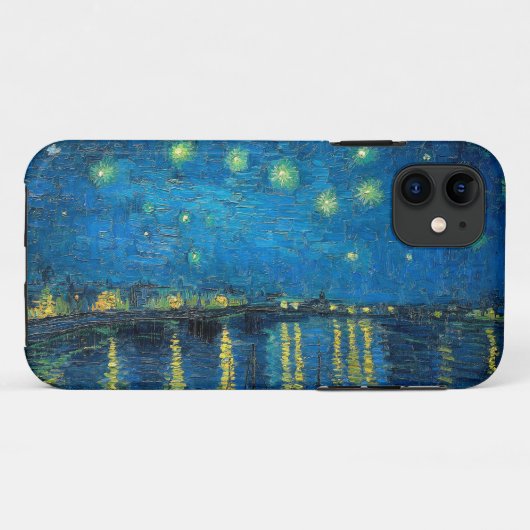 Coques Case-Mate iPhone Vincent Van Gogh Nuit étoilée sur le Rhône (Dos (Horizontal))