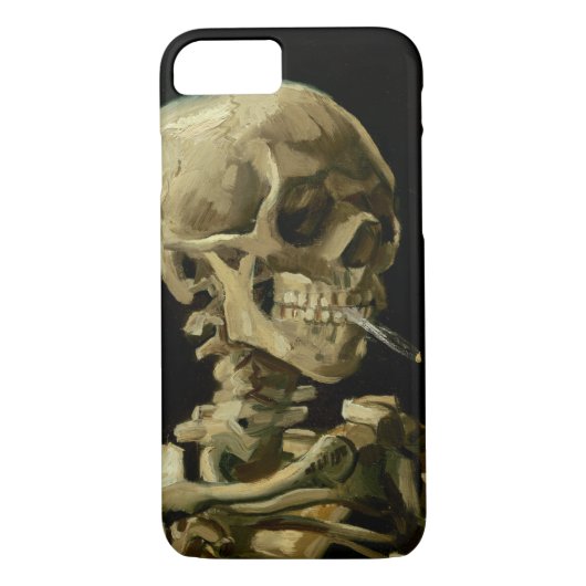 Coques Case-Mate iPhone Vincent Van Gogh Skeleton avec une cigarette en fe (Dos)
