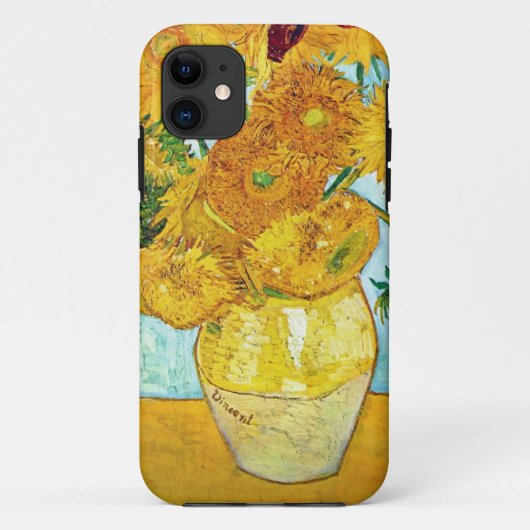 Coques Case-Mate iPhone Vincent van Gogh - vase avec 12 tournesols iPhone5 (Dos)