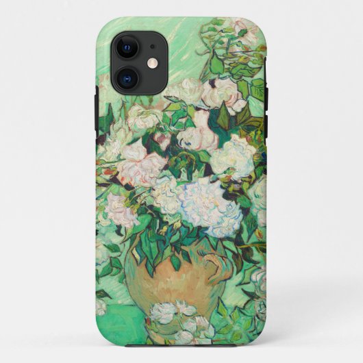 Coques Case-Mate iPhone Vincent Van Gogh Vase avec roses roses roses roses (Dos)