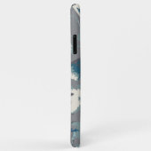 Coques Case-Mate iPhone Vins à fleurs Crème bleue gris Flore Impression (Dos/Droite)