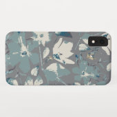 Coques Case-Mate iPhone Vins à fleurs Crème bleue gris Flore Impression (Dos (Horizontal))