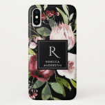 Case-Mate iPhone CASE VINTAGE BLACK BLUSH ROSE BURGUNDY PROA FLORAL<br><div class="desc">Si vous avez besoin d'une personnalisation supplémentaire,  n'hésitez pas à m'envoyer un message sur yellowfebstudio@gmail.com .</div>