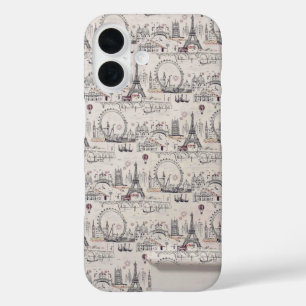 Coques iPhone 16 Vintage Black & White Europe Images Coque-Mate iPh