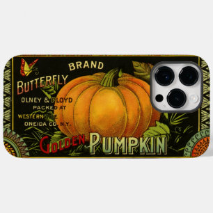 Coque Pour Pour iPhone 14 Pro Max Vintage Can Étiquette Art, Papillon Citrouille Vég