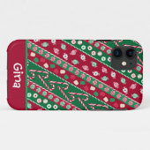 Coques Case-Mate iPhone Vintage Christmas Candies (Dos (Horizontal))