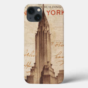 Etui iPhone 13 Vintage Chrysler Building à New York