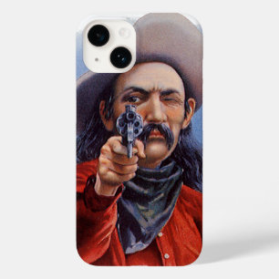 Coque Pour iPhone 14 Vintage Cigar Étiquette Art, Cowboy frappe la marq