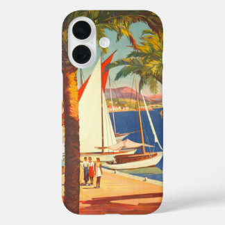 Coques iPhone 16 Vintage Côte d'Azur Voyage en France