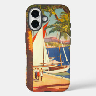 Coques iPhone 16 Vintage Côte d'Azur Voyage en France