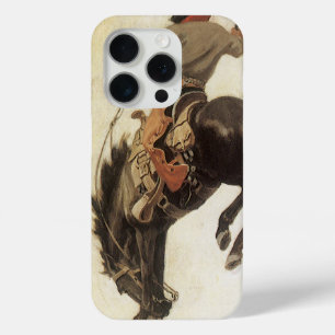 Coque iPhone 15 Pro Vintage Cowboy, Bronco Buster Study par NC Wyeth