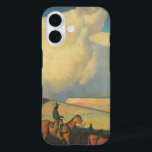 Coques iPhone 16 Vintage Cowboys, Open Range par Maynard Dixon<br><div class="desc">Open Range (1942) de Maynard Dixon est une peinture de paysage d'art vintage-américain de l'Ouest. Un éleveur de cow-boys à cheval sur les plaines du sud-ouest. Il élève ses vaches, ses taureaux et son bétail dans les Prairies. De grands nuages blancs remplissent le ciel au-dessus des champs agricoles ouverts et...</div>