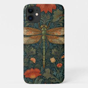 Case-Mate iPhone Case Vintage dragonfly orange floral vert boho chic
