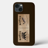 Coques Case-Mate iPhone Vintage Étiquette Saumon Kodiak (Verso)