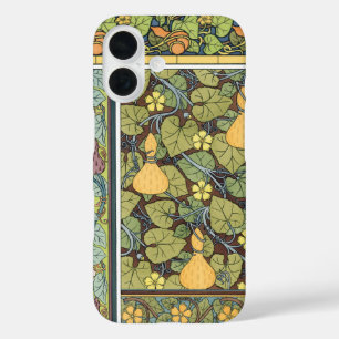 Coques iPhone 16 Vintage Floral Art Nouveau Légumes, Gourdes