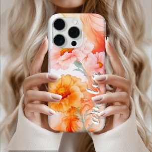 Coques iPhone 16 Pro Vintage Floral Plante Motif Monogram Coque-Mate iP