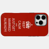 Coques Case-Mate iPhone Vintage GARDEZ CALME  ÉPOUSEZ (Verso (horizontal))