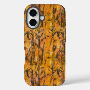 Coques iPhone 16 Vintage Golden Harvest Textile Motif