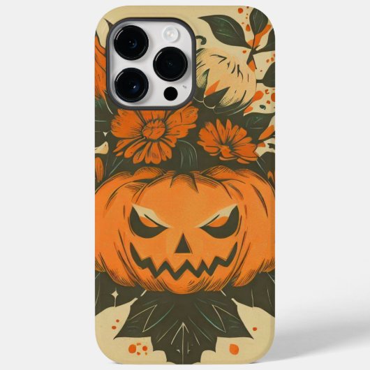 Coques Case-Mate iPhone Vintage/Halloween/Automne/citrouille (Verso)