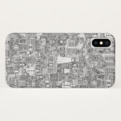 Coques Case-Mate iPhone vintage halloween noir blanc (Dos (Horizontal))