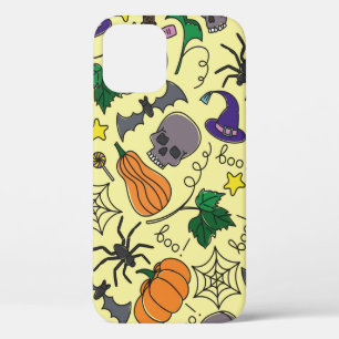 Case-Mate iPhone Case vintage Halloween sans couture motif. Citrouille,