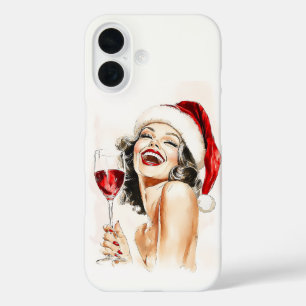 Coques iPhone 16 Vintage Holiday Cheer en Aquarelle